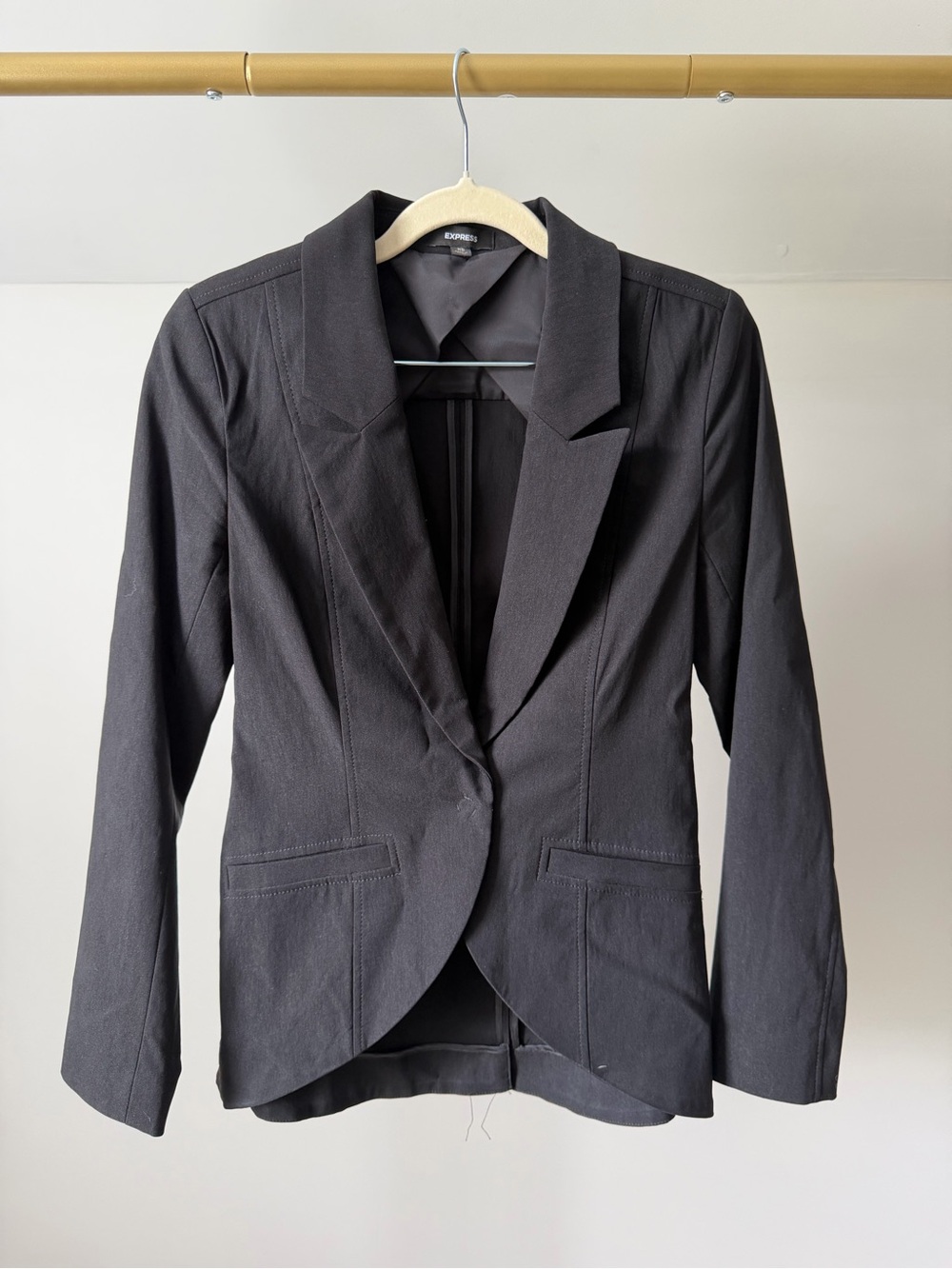 Express Women's Black Single-Button Tailored Blazer sz XS